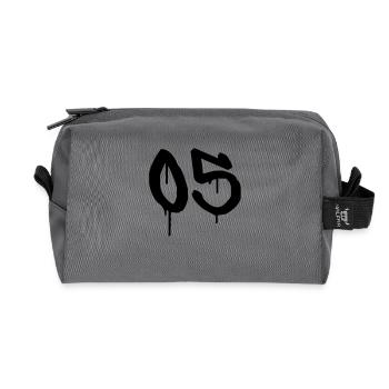 Tag : 05 - Trousse de toilette en tissu recyclé - anthracite - Devant