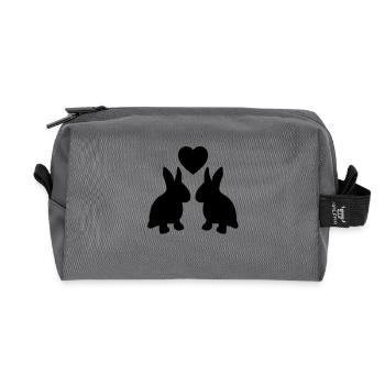 hase_verliebt - Recycelte Kulturtasche - Anthrazit - Vorne