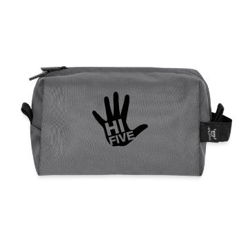 high_five_1__f1 - Recycelte Kulturtasche - Anthrazit - Vorne