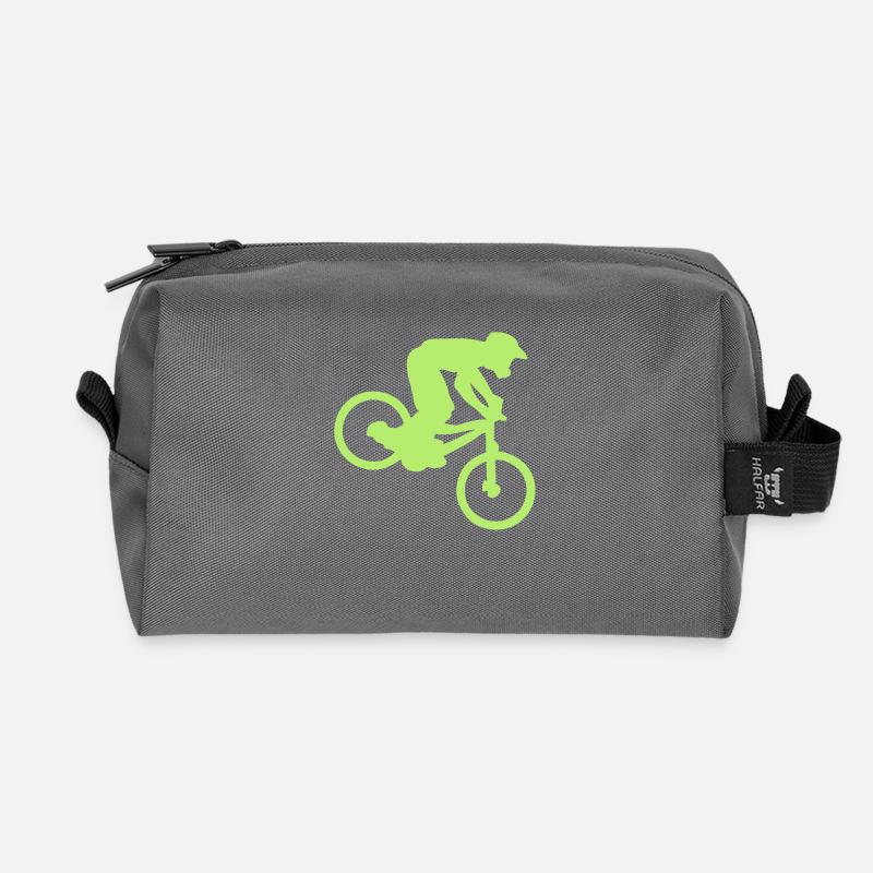 DOWNHILL MOUNTAIN BIKER - Recycelte Kulturtasche - Anthrazit