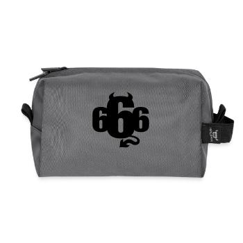 666 - Recycled Toiletry Zip Bag - anthracite - Front