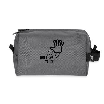 Don t Touch - Recycelte Kulturtasche - Anthrazit - Vorne