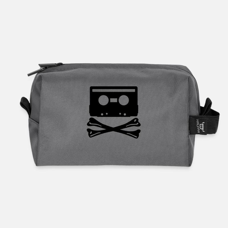 cassette tape - Recycelte Kulturtasche - Anthrazit