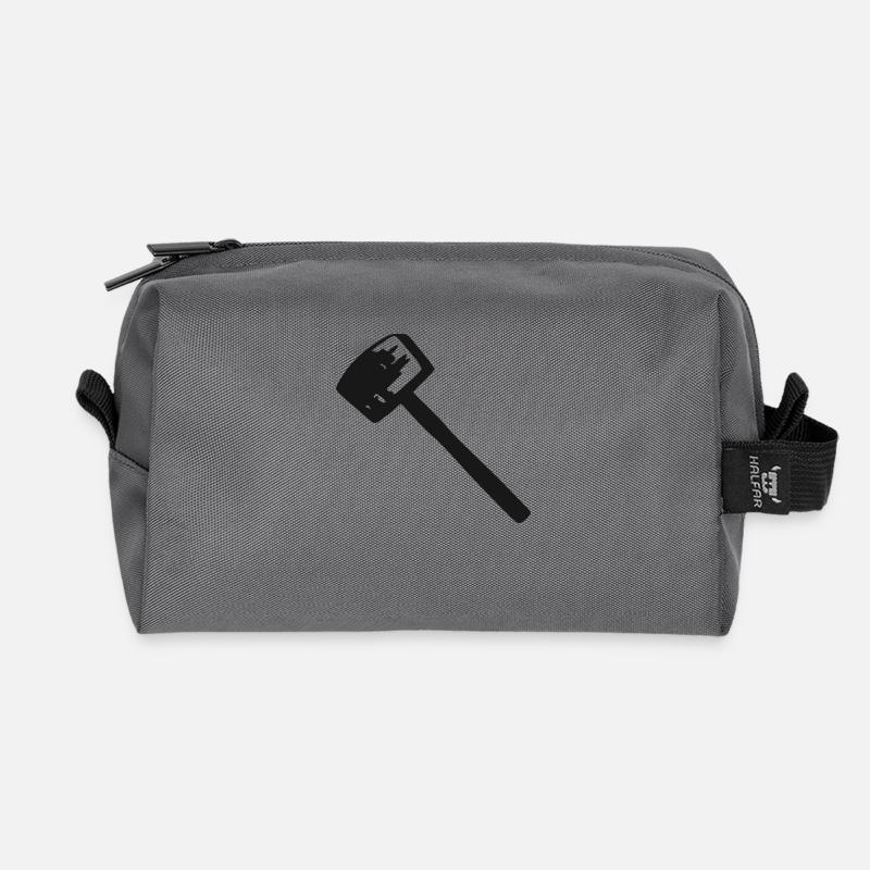 Mallet - Recycled Toiletry Zip Bag - anthracite