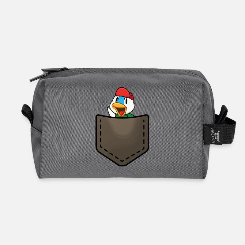 Duck in a pocket - Recycelte Kulturtasche - Anthrazit