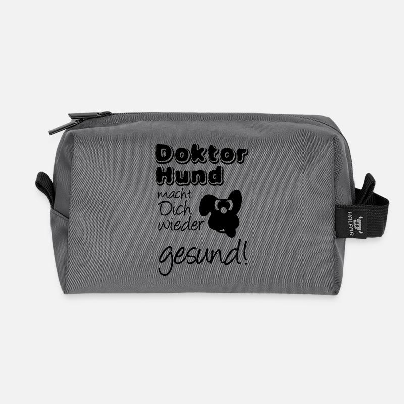 Doktor Hund Tier Haustier Gesundheit Geschenk - Recycelte Kulturtasche - Anthrazit