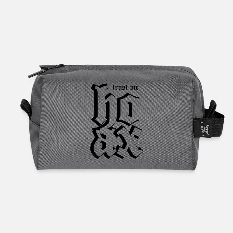Hoax blak - Recycled Toiletry Zip Bag - anthracite