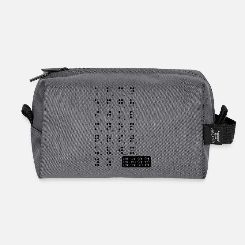 Braille blak - Recycelte Kulturtasche - Anthrazit