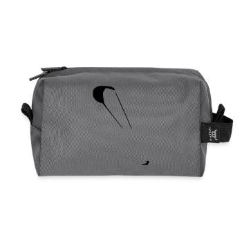 Kite Surfing - Recycled Toiletry Zip Bag - anthracite - Front