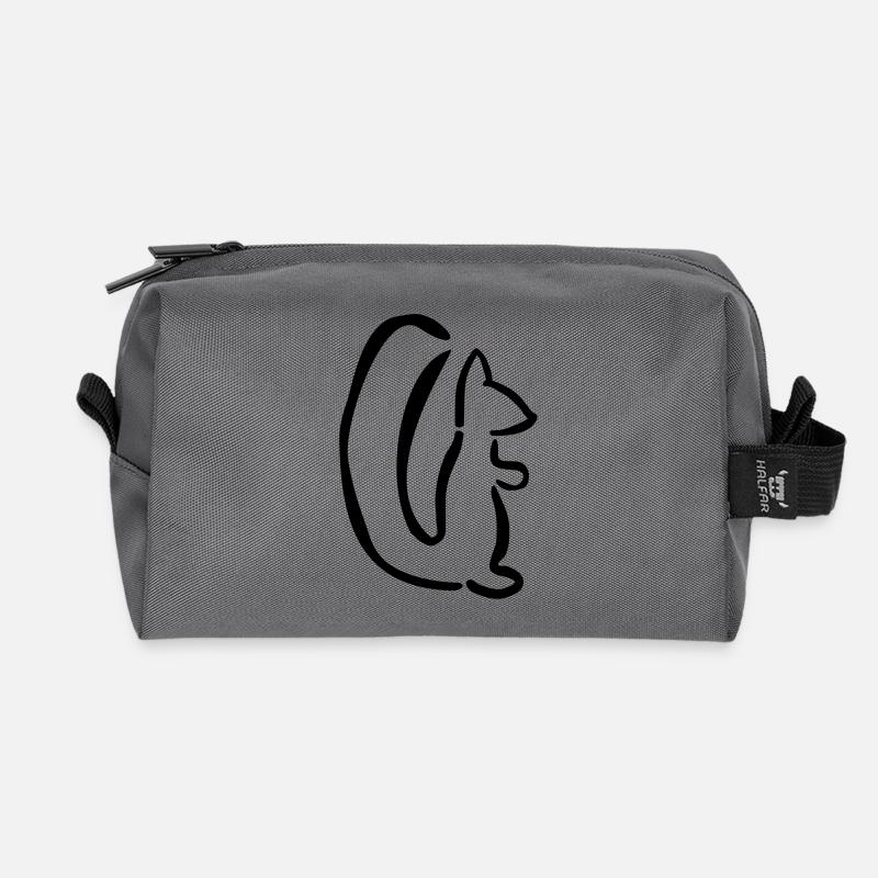 Eichhörnchen - Recycelte Kulturtasche - Anthrazit