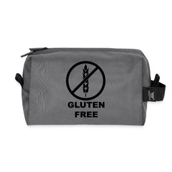 Gluten Free - Recycled Toiletry Zip Bag - anthracite - Front