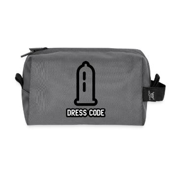 dresscode1 blak - Recycled Toiletry Zip Bag - anthracite - Front
