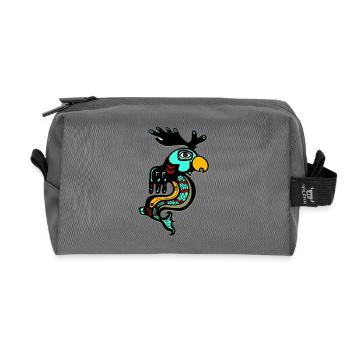 tribal - Trousse de toilette en tissu recyclé - anthracite - Devant