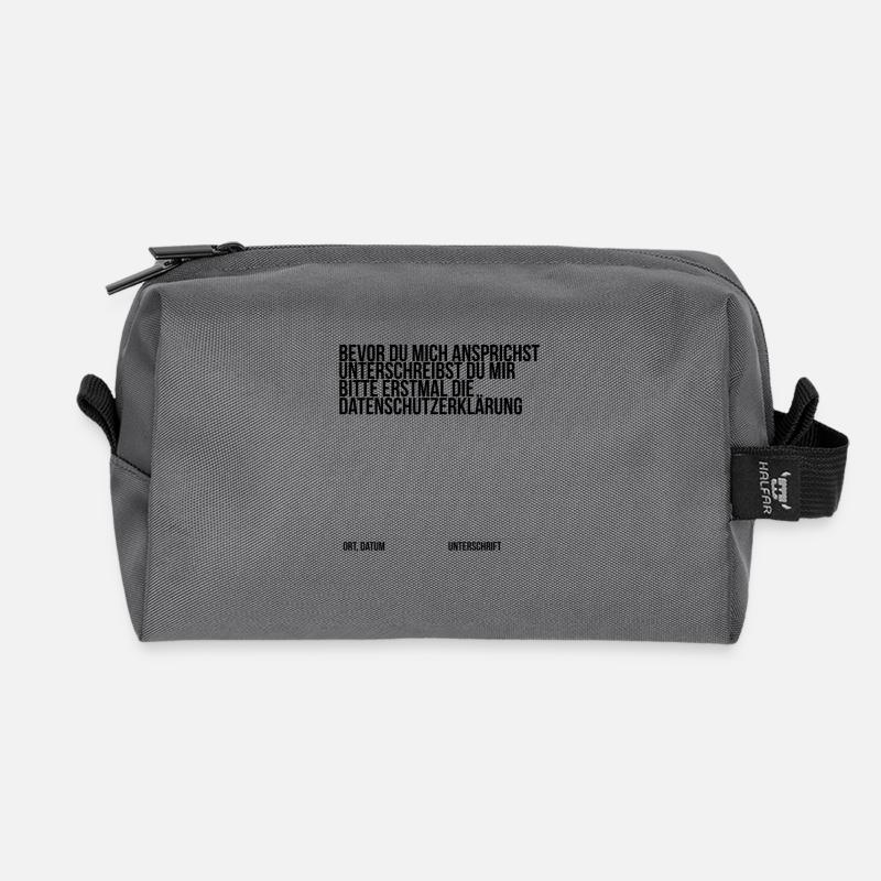 Datenschutz Fun Shirt - Recycelte Kulturtasche - Anthrazit