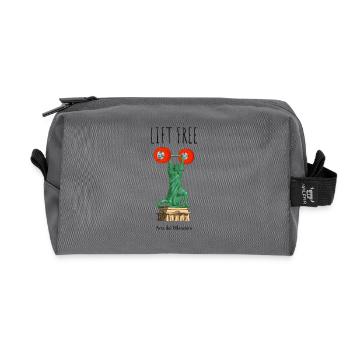 liberty lift - Recycled Toiletry Zip Bag - anthracite - Front