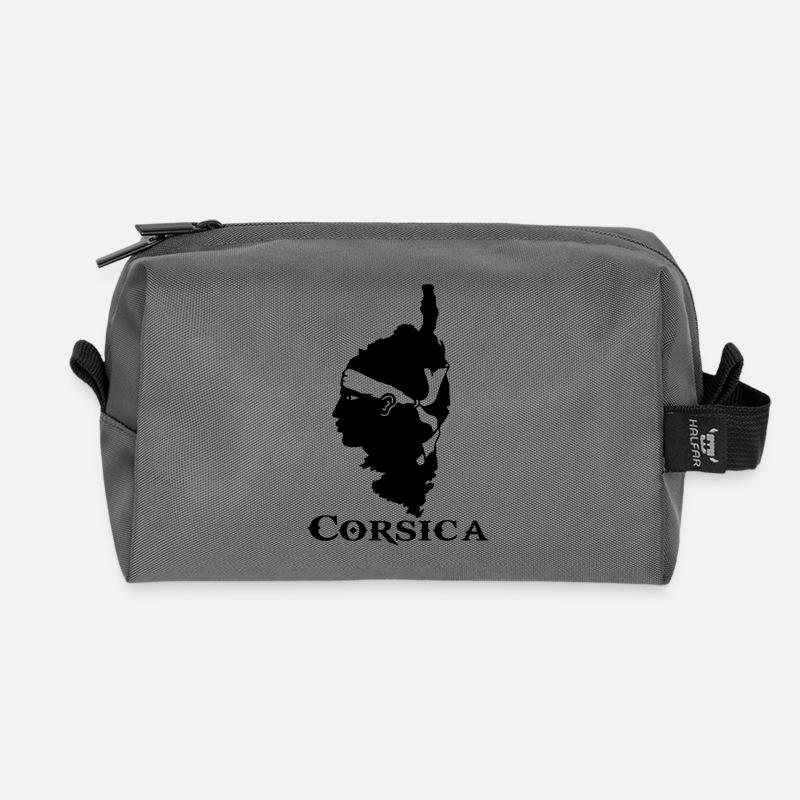 corsica Korsika - Recycelte Kulturtasche - Anthrazit