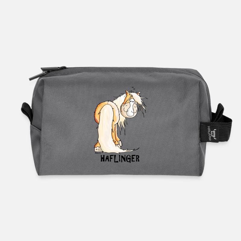 Happy Haflinger - Recycelte Kulturtasche - Anthrazit