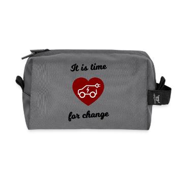 Electric Cars - Recycled Toiletry Zip Bag - anthracite - Front
