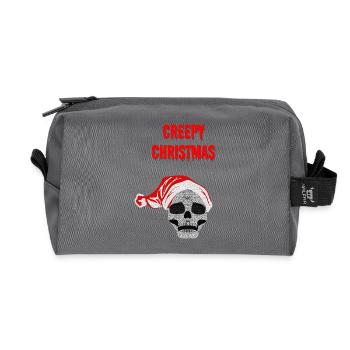 weihnachtshumor, creepy christmas - Recycelte Kulturtasche - Anthrazit - Vorne