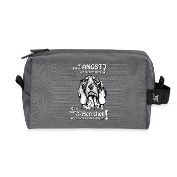 Angst vor SchweizerLaufhund? Herrchen - Recycelte Kulturtasche - Anthrazit - Vorne