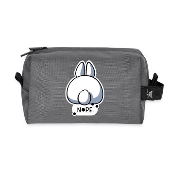 Nope - Recycled Toiletry Zip Bag - anthracite - Front