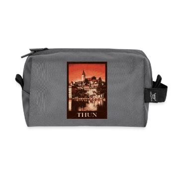 Horizon de Thoune - Trousse de toilette en tissu recyclé - anthracite - Devant