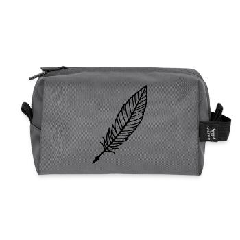 Quill Pen - Recycled Toiletry Zip Bag - anthracite - Front