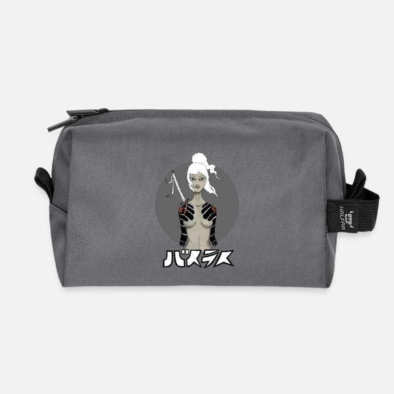 Samurai Girl - Recycelte Kulturtasche - Anthrazit
