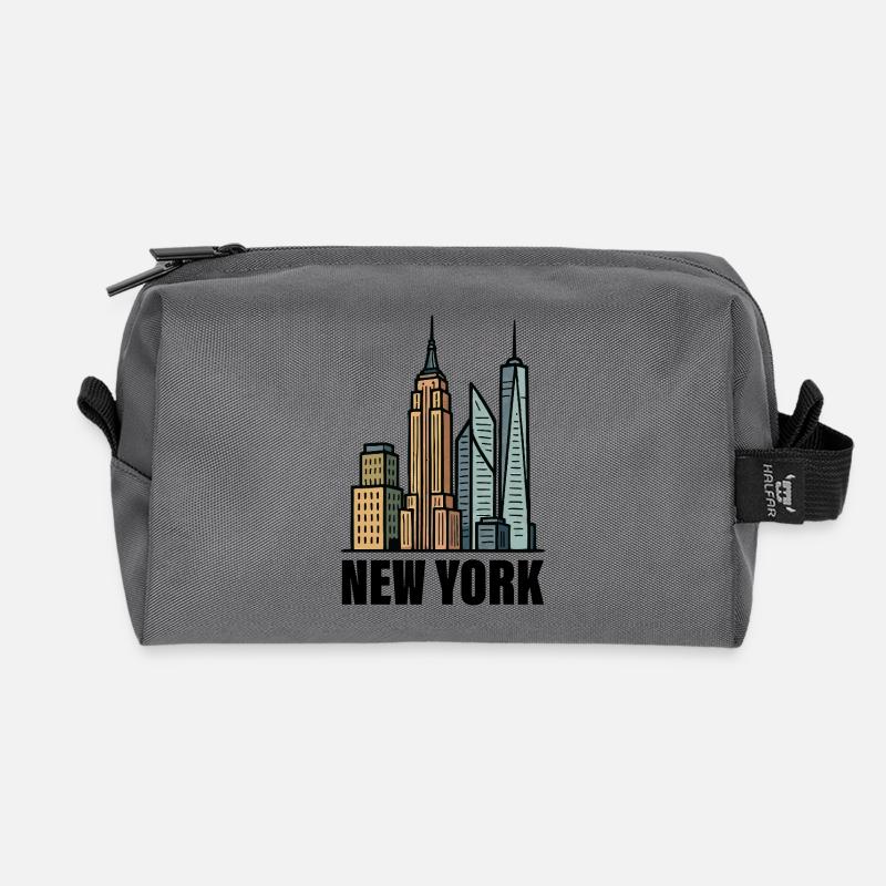 New York Skyline - Recycelte Kulturtasche - Anthrazit