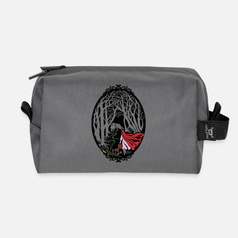 Rotkäppchen Red riding hood - Recycelte Kulturtasche - Anthrazit