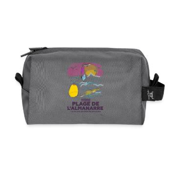 Kite Surf and WInd Surf at Almanarre Hyeres - Recycled Toiletry Zip Bag - anthracite - Front