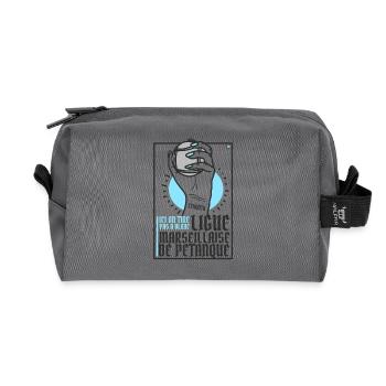 Marseille Pétanque League - Recycled Toiletry Zip Bag - anthracite - Front