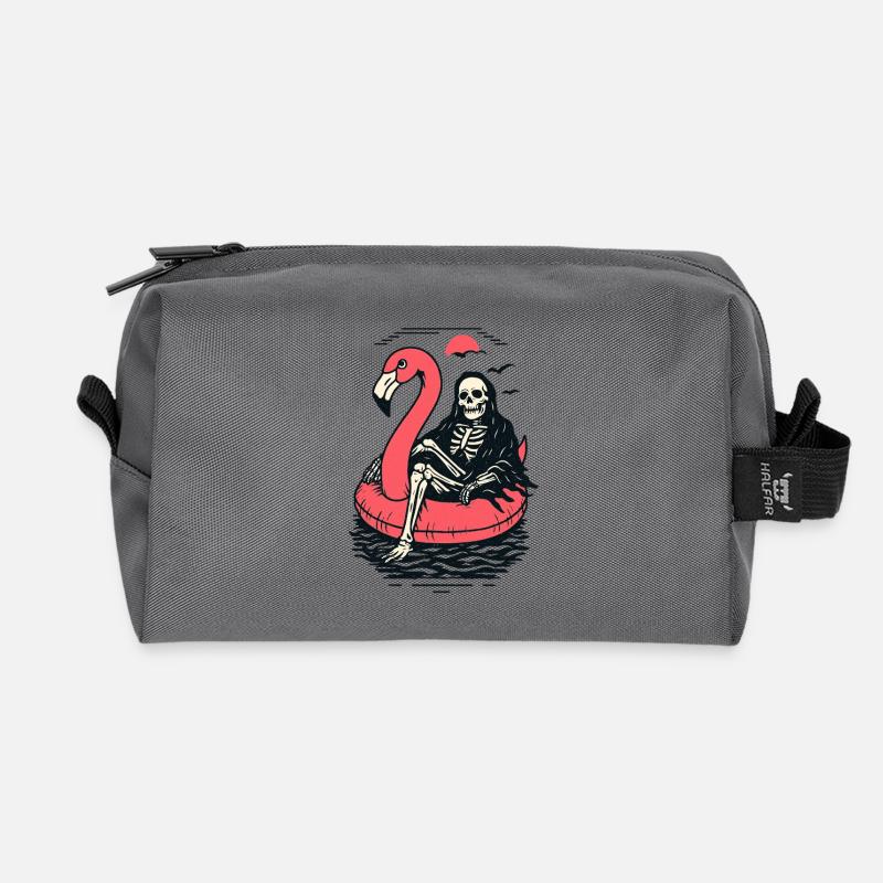Love summer - Recycelte Kulturtasche - Anthrazit