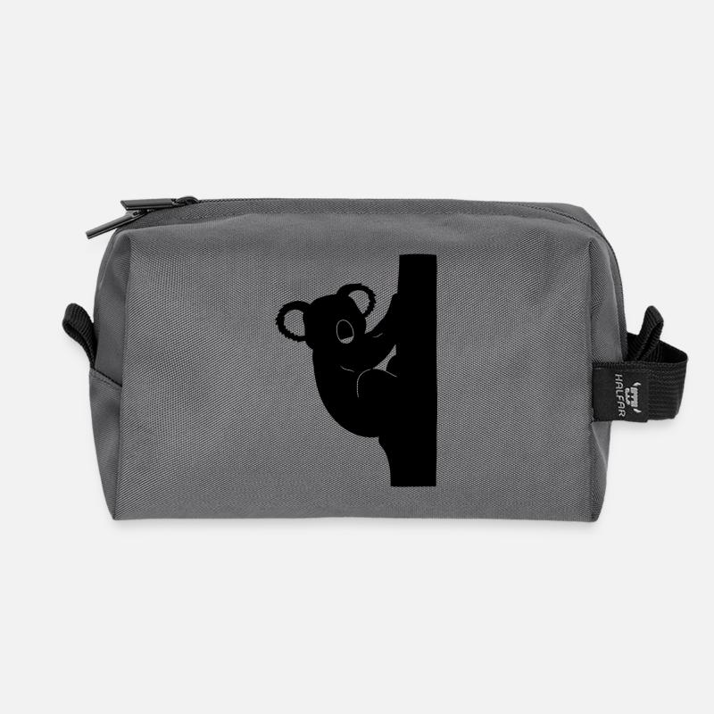 Koala Silhouette Kletterer - Recycelte Kulturtasche - Anthrazit