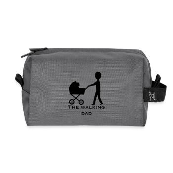 Papa on the Move - Recycled Toiletry Zip Bag - anthracite - Front