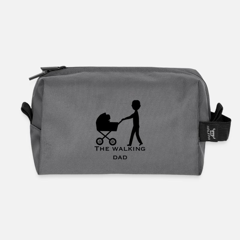 Papa on the Move - Recycelte Kulturtasche - Anthrazit