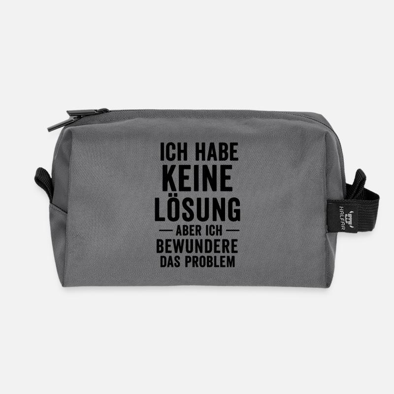Problem Admirers - Recycled Toiletry Zip Bag - anthracite