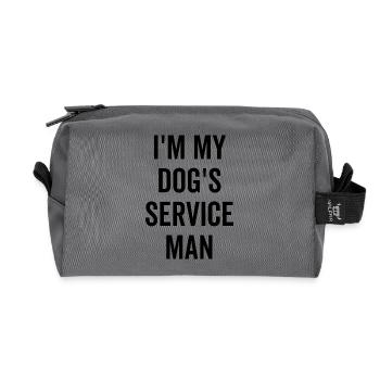 I’m My Dog’s Service Man - Recycled Toiletry Zip Bag - anthracite - Front