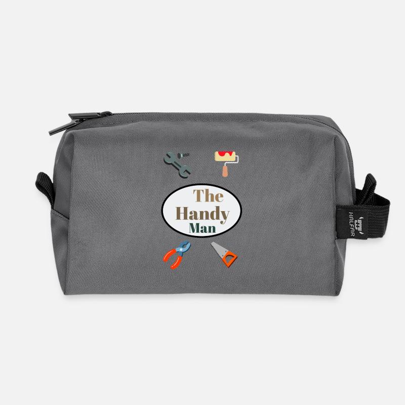 Practical Craftsman DIY Motif - Recycled Toiletry Zip Bag - anthracite