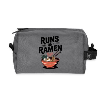 Läuft mit Ramen - Recycelte Kulturtasche - Anthrazit - Vorne