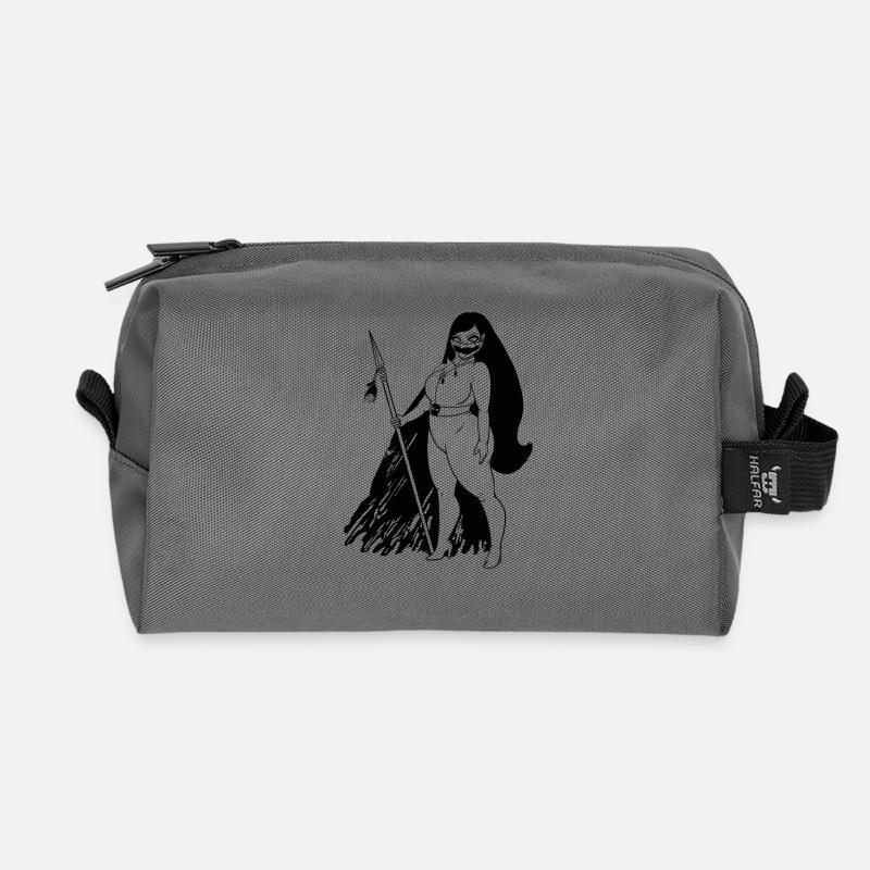 She's all that - Recycled Toiletry Zip Bag - anthracite