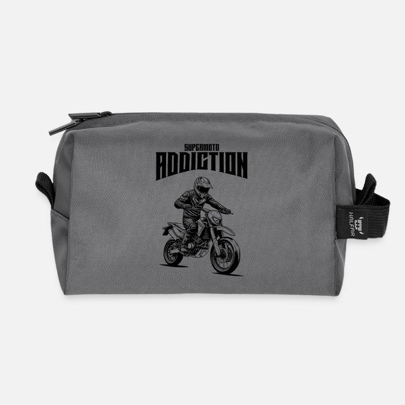 Supermoto Addiction Design - Recycelte Kulturtasche - Anthrazit