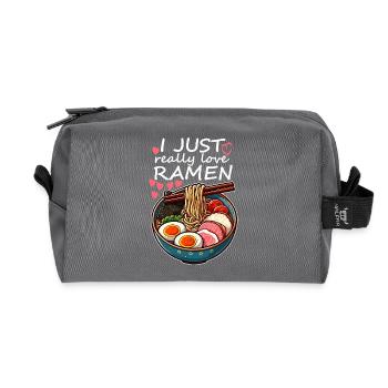 Ramen Liebe Bunt - Recycelte Kulturtasche - Anthrazit - Vorne