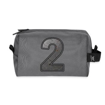 Deux Metal Texture Scratch Art - Trousse de toilette en tissu recyclé - anthracite - Devant