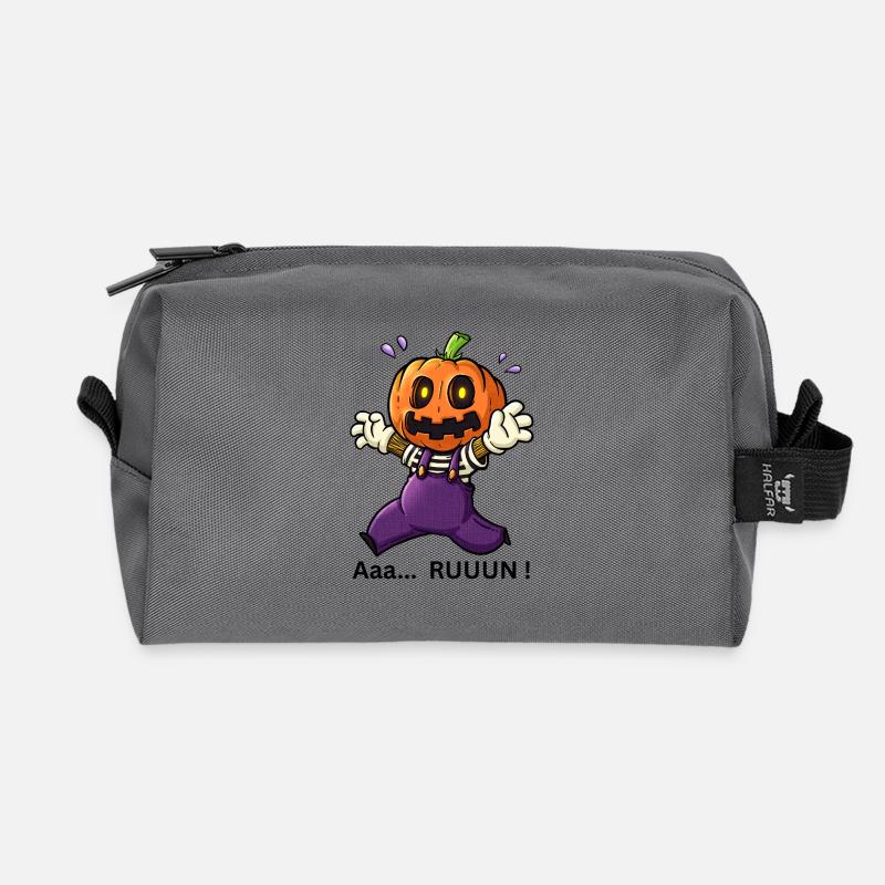 Aaa RUUUN! - Recycled Toiletry Zip Bag - anthracite