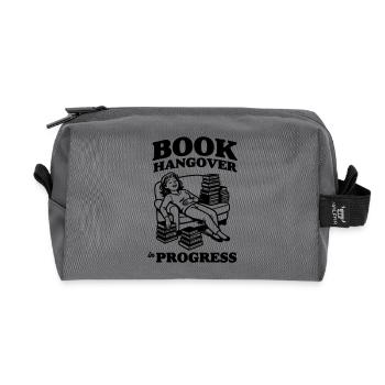 Book Hangover in Progress - Recycled Toiletry Zip Bag - anthracite - Front