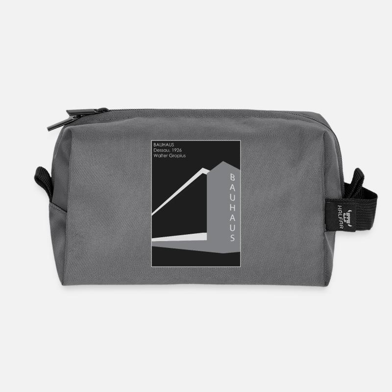 Moderne Architektur: Bauhaus - Recycelte Kulturtasche - Anthrazit