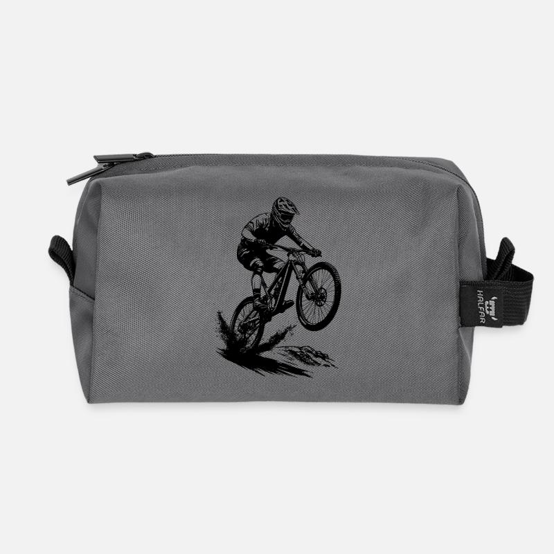 Energetisches Mountainbiken - Recycelte Kulturtasche - Anthrazit