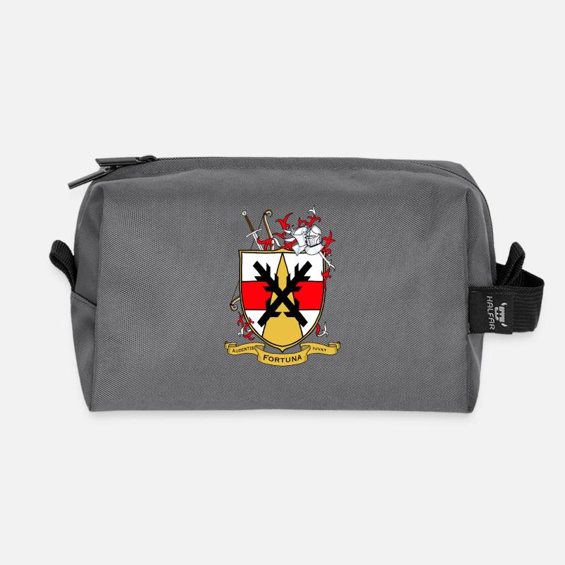 Fortuna Wappen Schild mit Helm - Recycelte Kulturtasche - Anthrazit