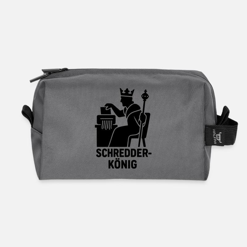 schredder könig - Recycelte Kulturtasche - Anthrazit